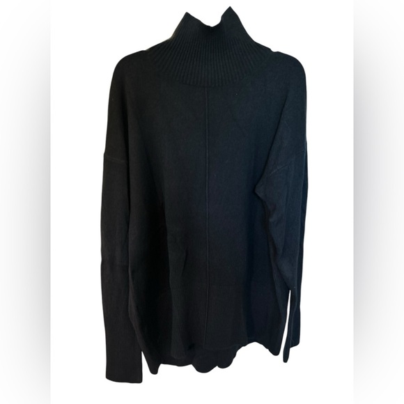 French Connection Black High Neck sweater Large Super Soft - Picture 2 of 9
